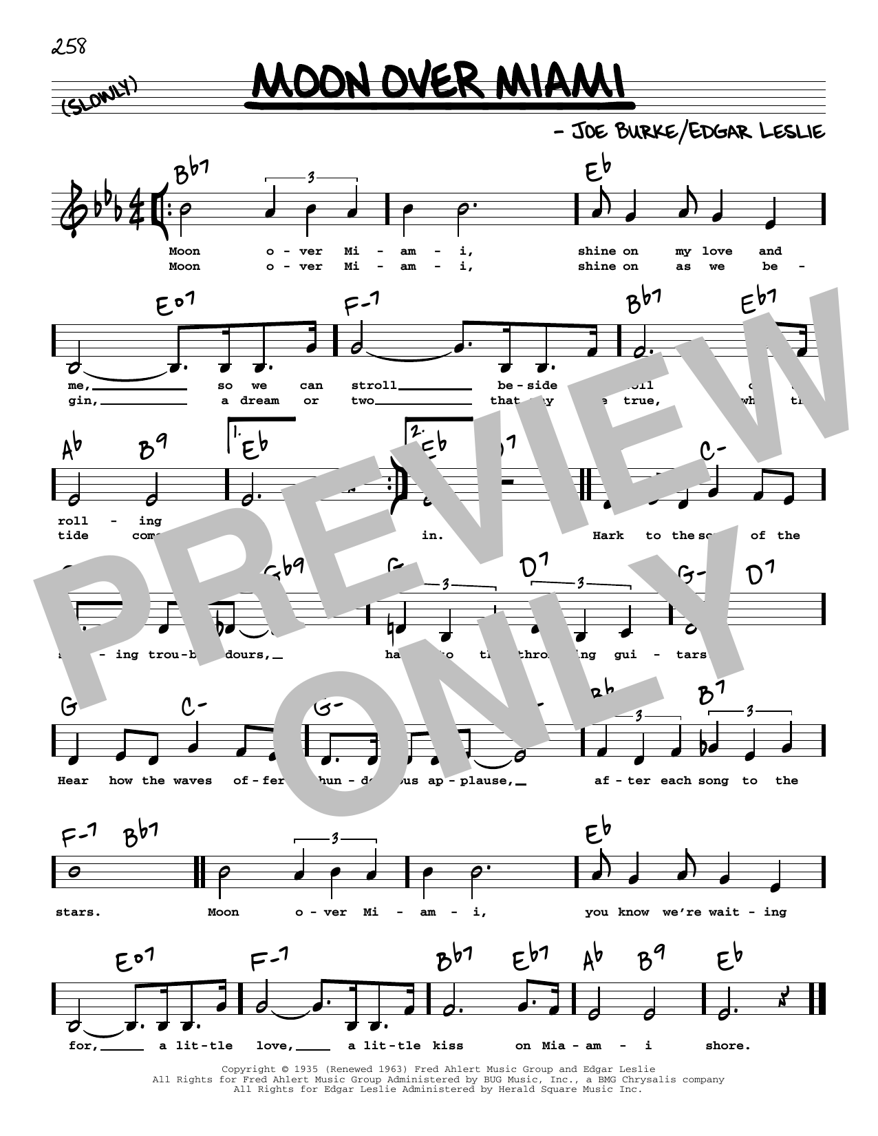 Learn to play Edgar Leslie Moon Over Miami (Low Voice) sheet music for Real Book – Melody, Lyrics & Chords in minutes. Price: 5.9900$ Edgar Leslie Moon Over Miami (Low Voice) sheet music notes and chords arranged for Real Book – Melody, Lyrics & Chords