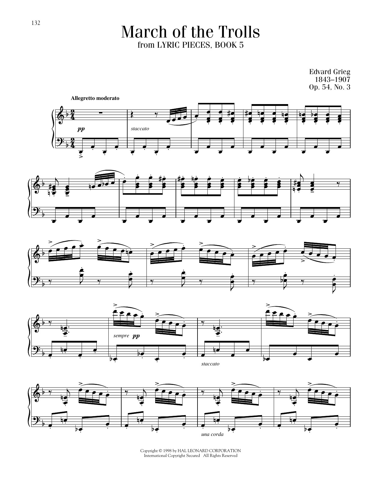 Edvard Grieg March Of The Trolls, Op. 54, No. 3 sheet music notes and chords. Download Printable PDF.