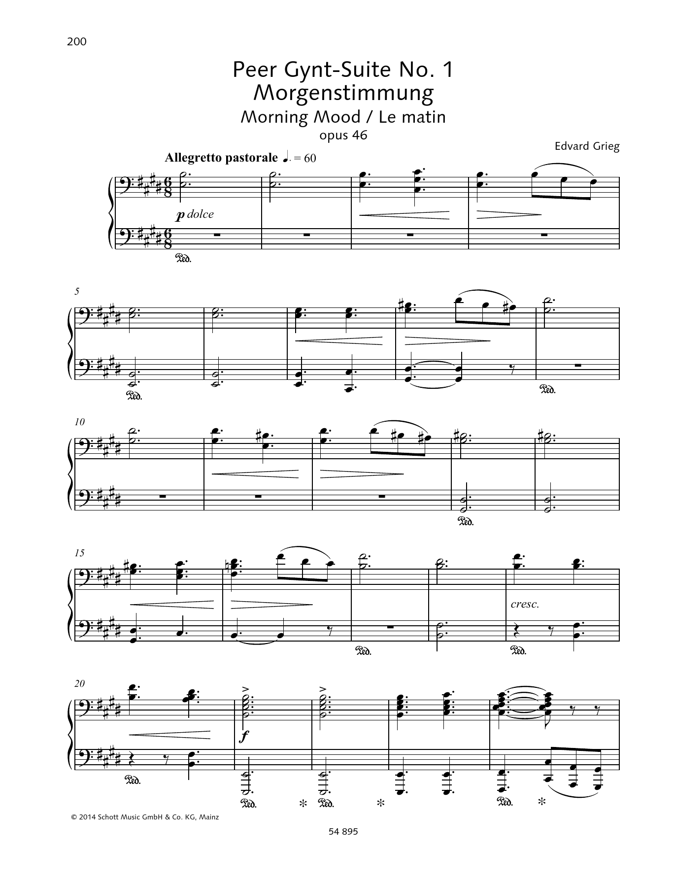 Edvard Grieg Peer-Gynt-Suite No. 1 sheet music notes and chords. Download Printable PDF.