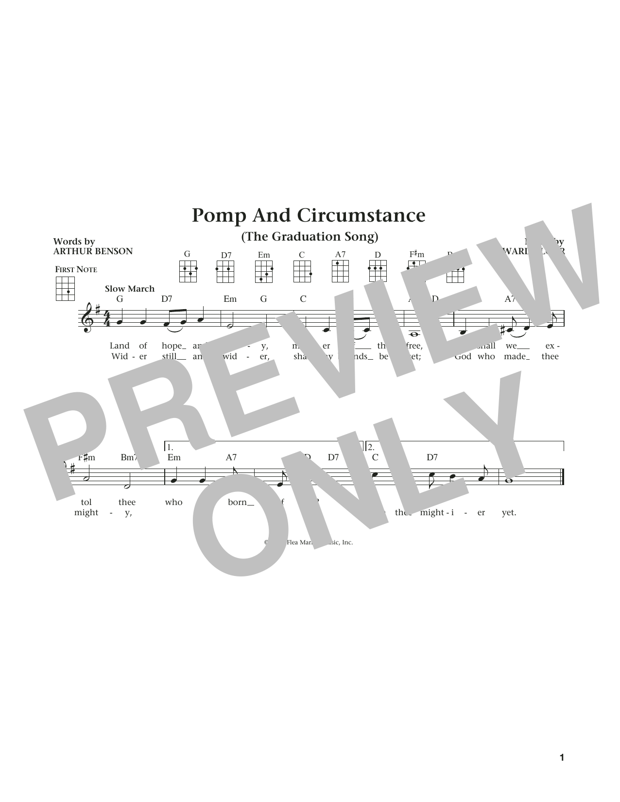 Learn to play Edward Elgar Pomp And Circumstance (from The Daily Ukulele) (arr. Liz and Jim Beloff) sheet music for Ukulele in minutes. Price: 5.9900$ Edward Elgar Pomp And Circumstance (from The Daily Ukulele) (arr. Liz and Jim Beloff) sheet music notes and chords arranged for Ukulele
