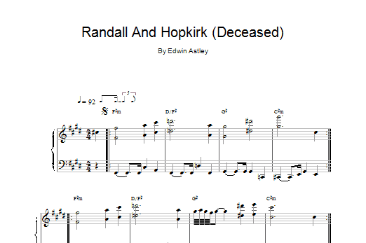 Edwin Astley Randall And Hopkirk (Deceased) sheet music notes and chords. Download Printable PDF.