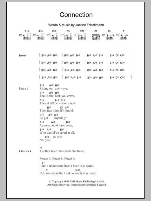 Elastica Connection sheet music notes and chords. Download Printable PDF.