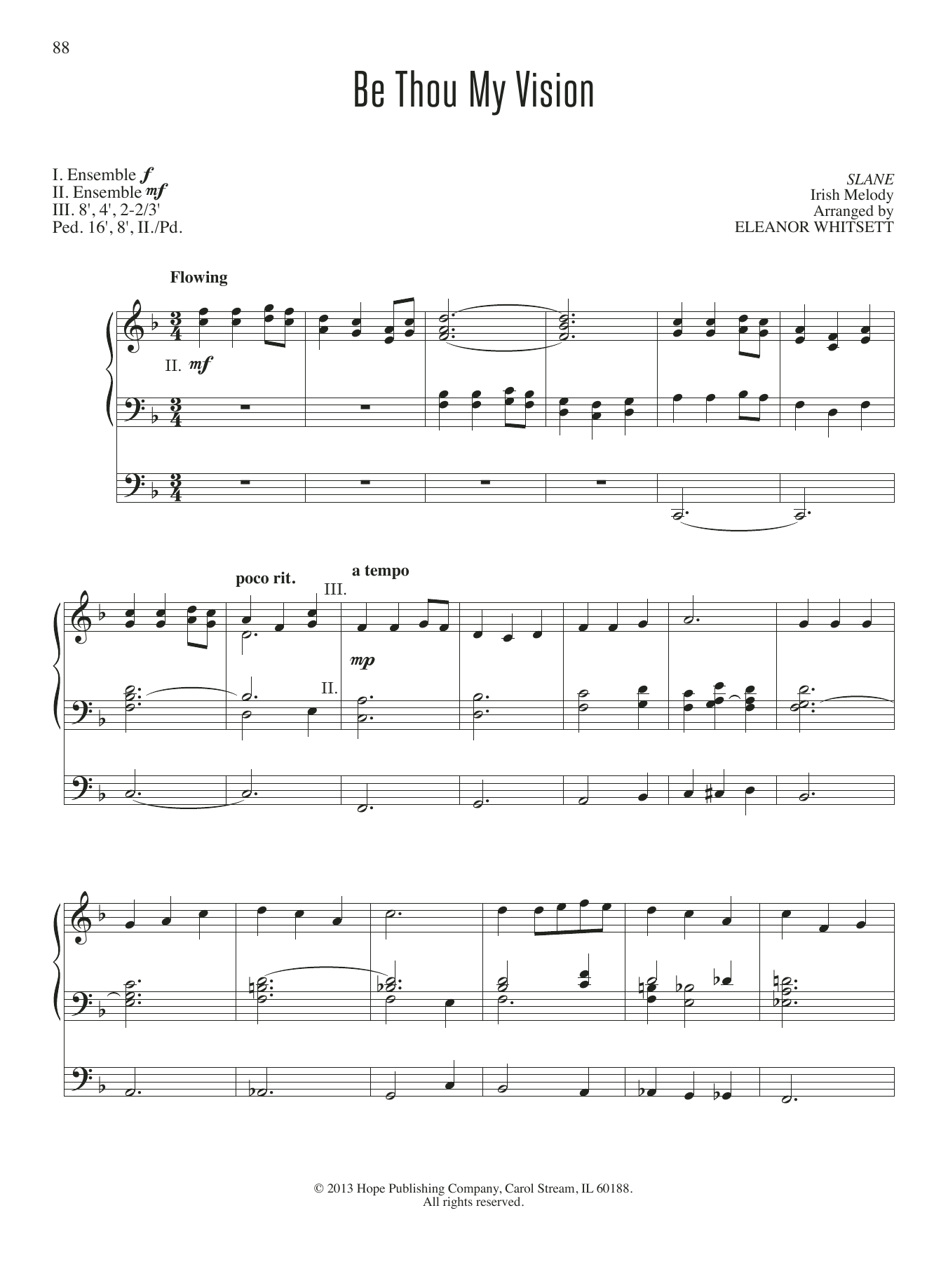 Eleanor Whitsett Be Thou My Vision sheet music notes and chords. Download Printable PDF.