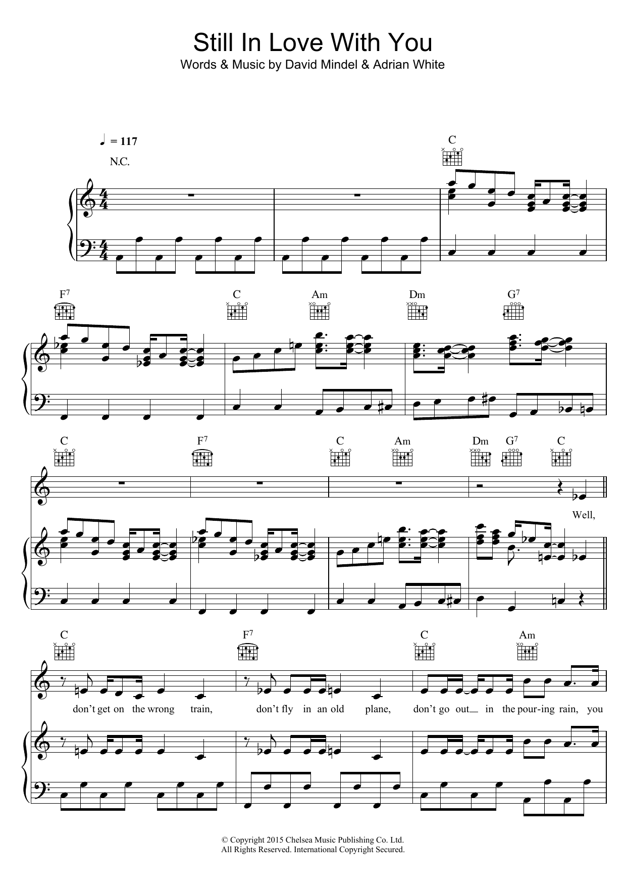 Electro Velvet Still In Love With You sheet music notes and chords arranged for Piano, Vocal & Guitar Chords