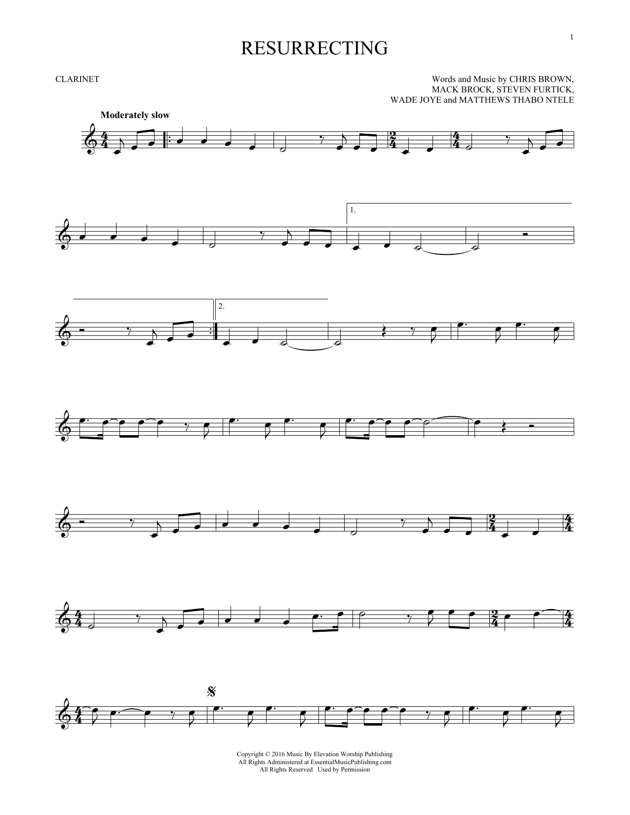 Elevation Worship Resurrecting sheet music notes and chords. Download Printable PDF.