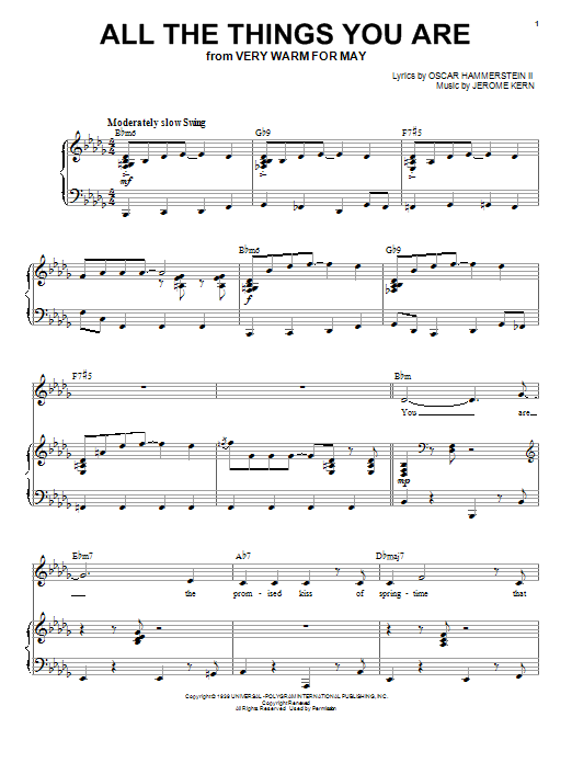 Ella Fitzgerald All The Things You Are sheet music notes and chords. Download Printable PDF.