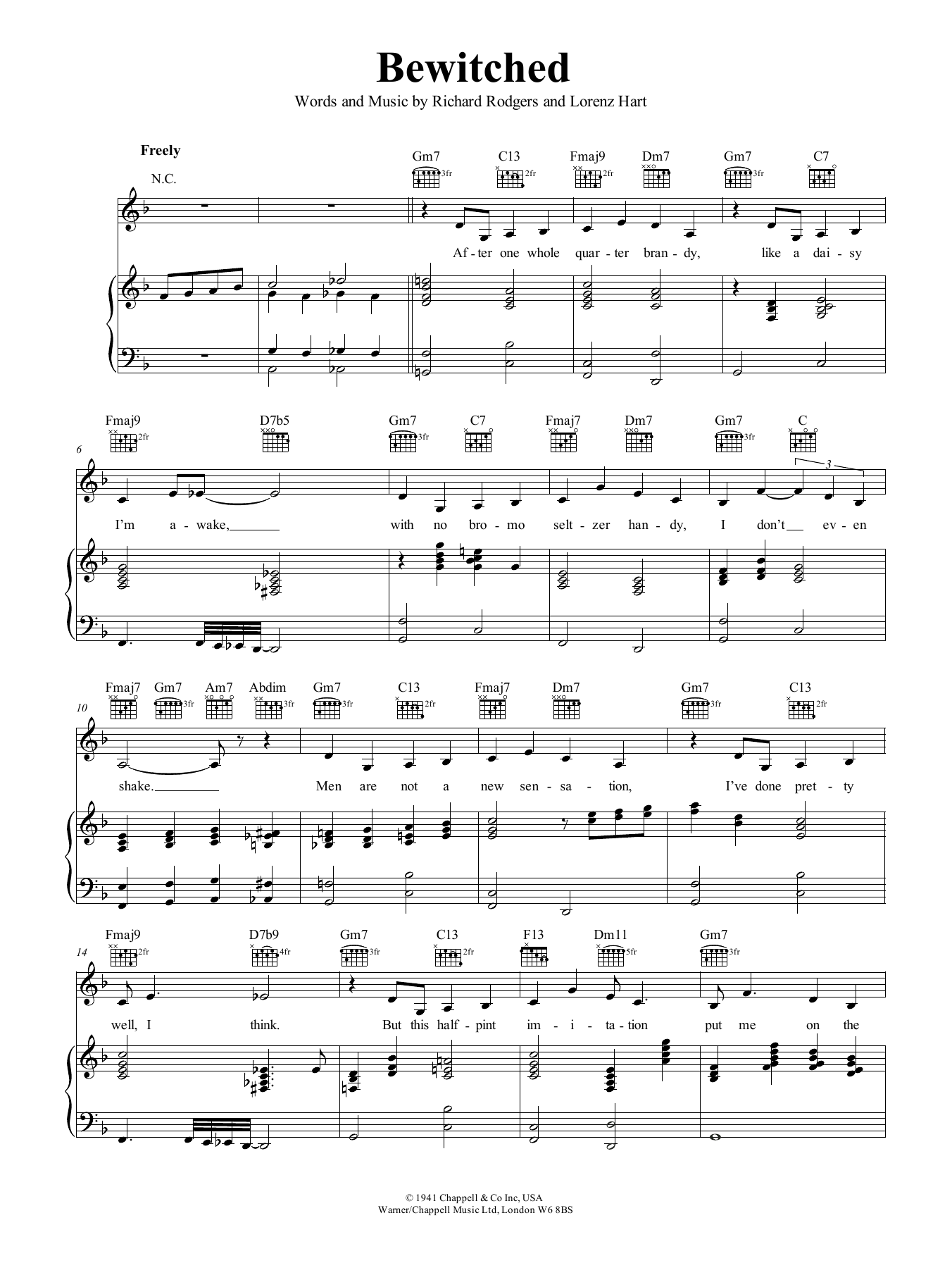 Ella Fitzgerald Bewitched sheet music notes and chords. Download Printable PDF.