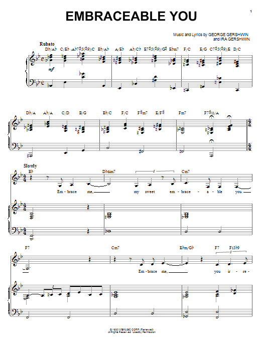 Ella Fitzgerald Embraceable You sheet music notes and chords. Download Printable PDF.