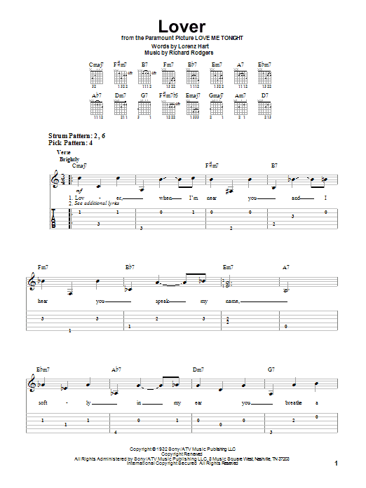 Ella Fitzgerald Lover sheet music notes and chords. Download Printable PDF.