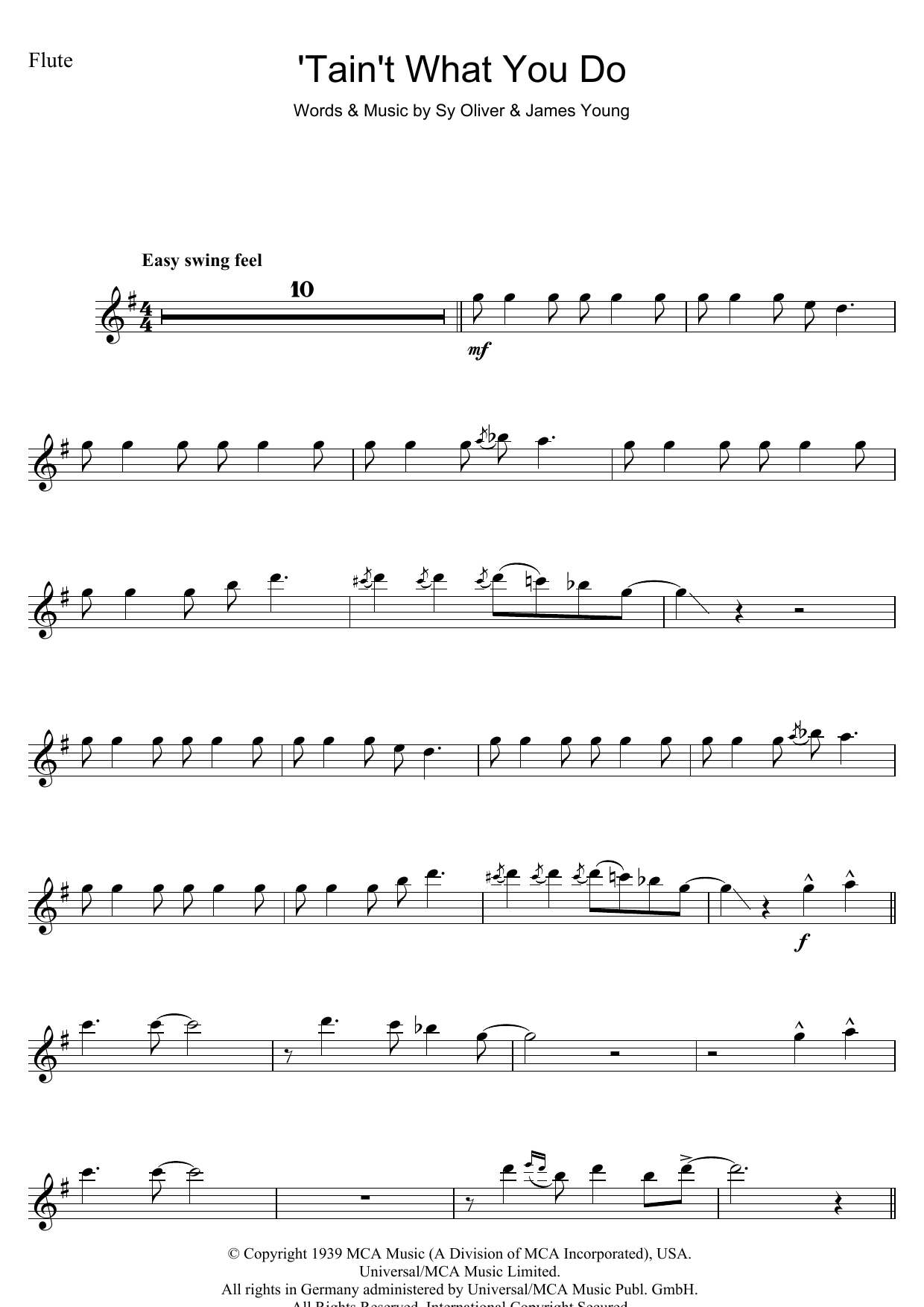 Ella Fitzgerald 'Tain't What You Do (It's The Way That Cha Do It) sheet music notes and chords. Download Printable PDF.