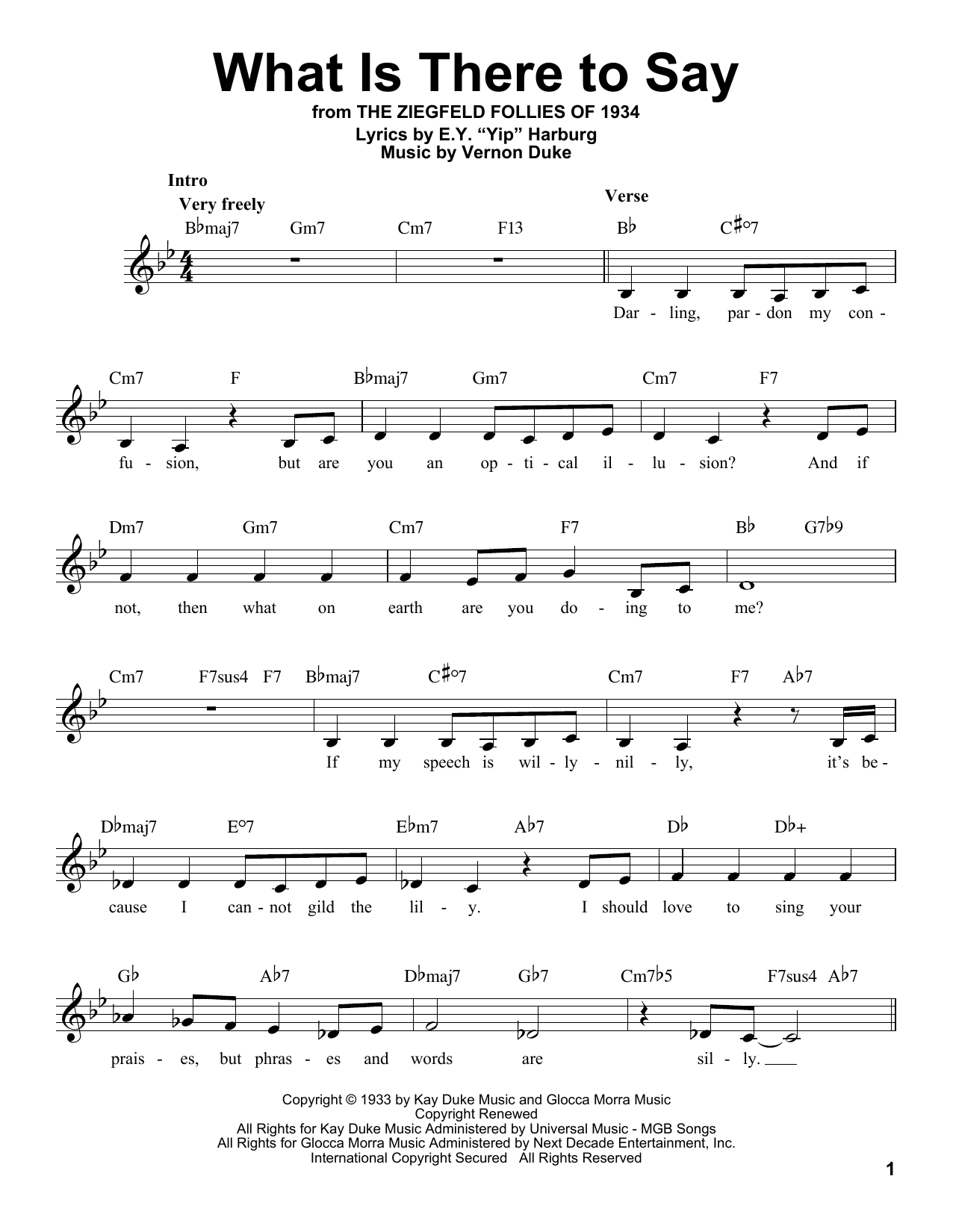 Ella Fitzgerald What Is There To Say sheet music notes and chords. Download Printable PDF.