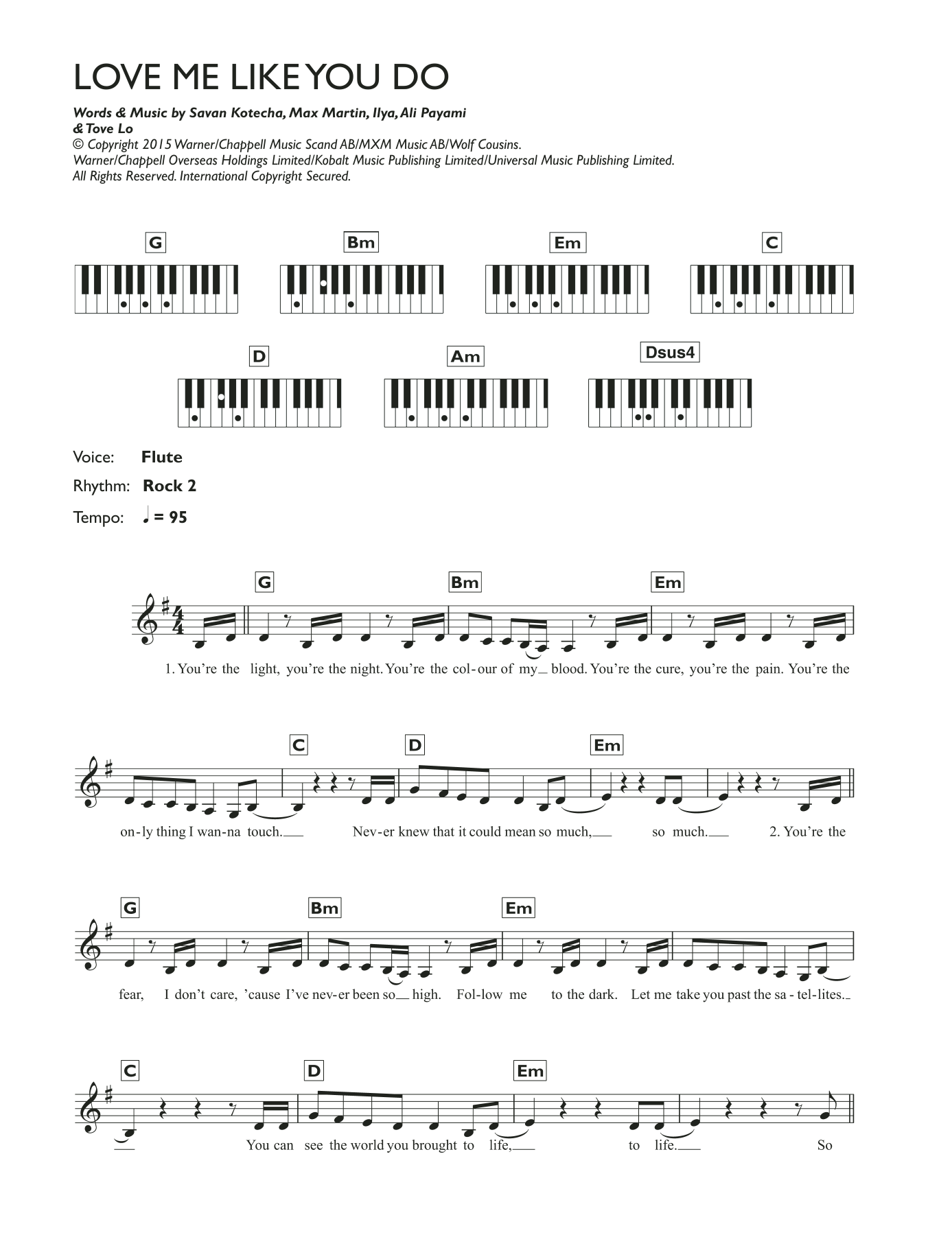 Ellie Goulding Love Me Like You Do sheet music notes and chords. Download Printable PDF.