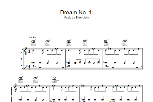 Learn to play Elton John Dream #1 (Instrumental) sheet music for Piano Solo in minutes. Price: 7.8900$ Elton John Dream #1 (Instrumental) sheet music notes and chords arranged for Piano Solo