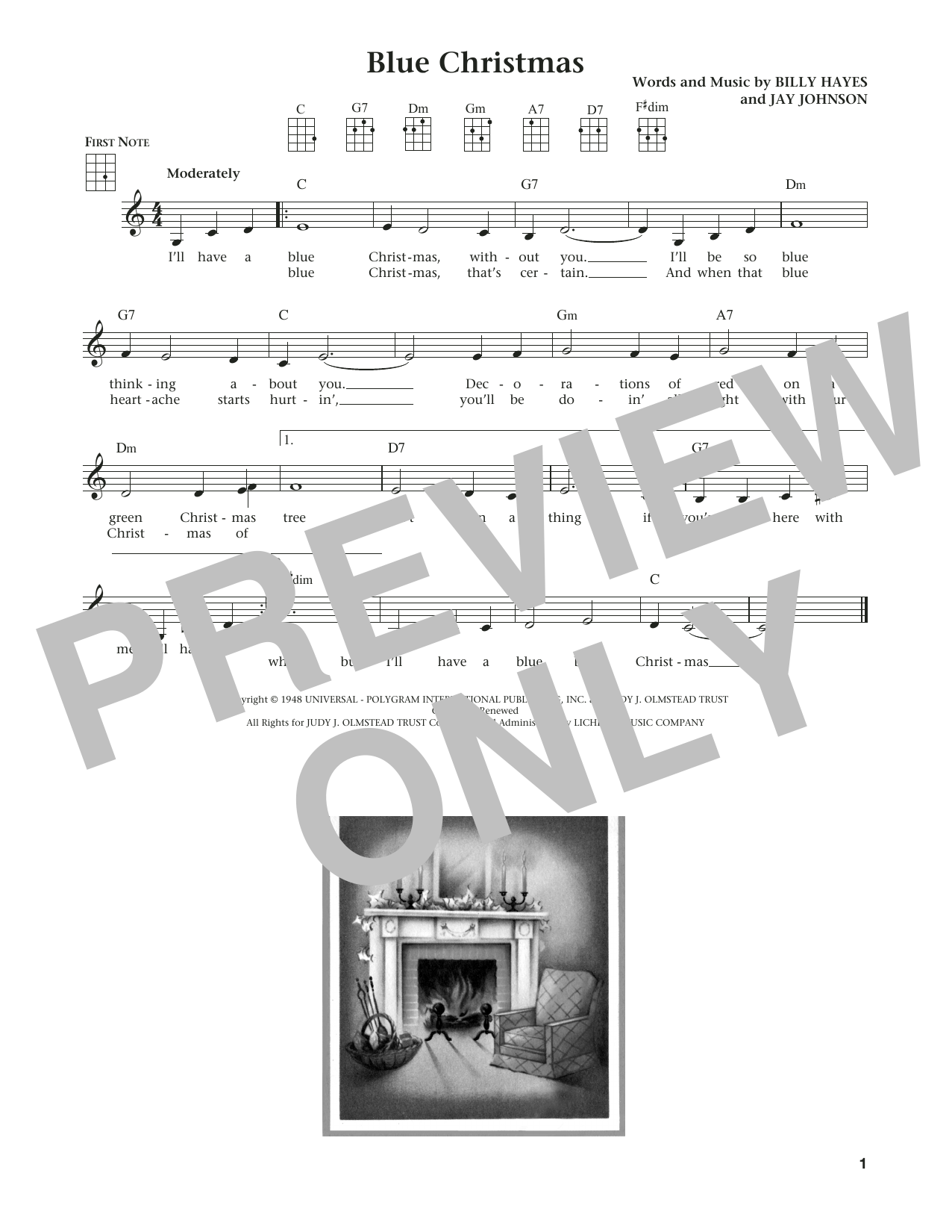 Elvis Presley Blue Christmas (from The Daily Ukulele) (arr. Liz and Jim Beloff) sheet music notes and chords. Download Printable PDF.