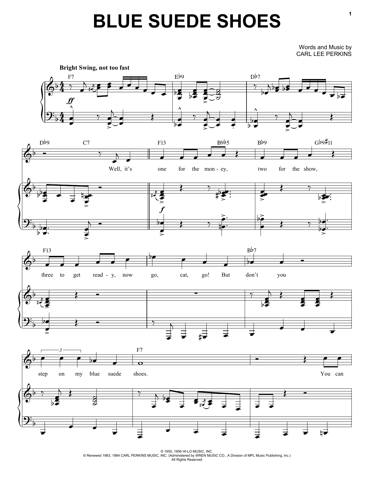 Elvis Presley Blue Suede Shoes [Jazz version] (arr. Brent Edstrom) sheet music notes and chords. Download Printable PDF.