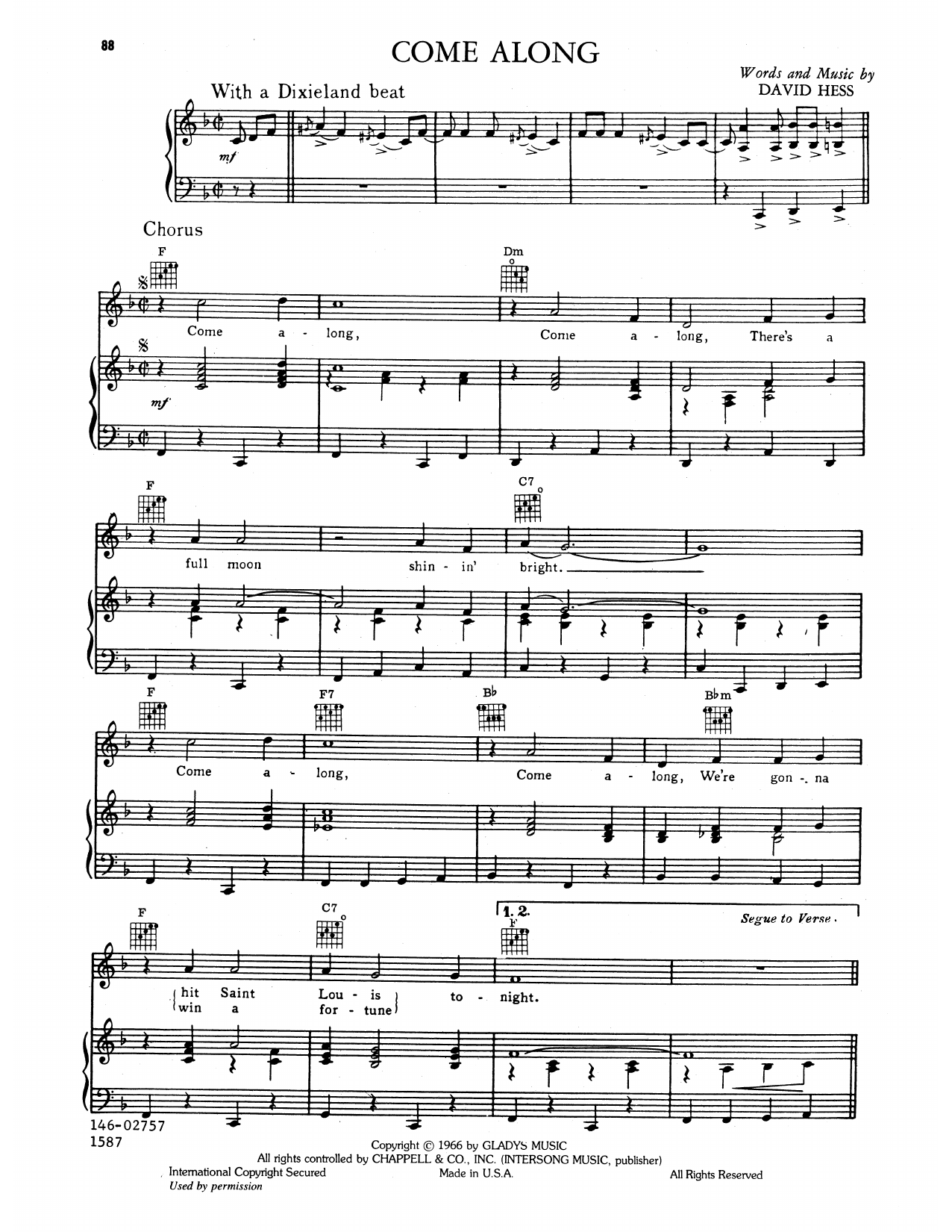 Learn to play Elvis Presley Come Along sheet music for Piano, Vocal & Guitar Chords (Right-Hand Melody) in minutes. Price: 7.8900$ Elvis Presley Come Along sheet music notes and chords arranged for Piano, Vocal & Guitar Chords (Right-Hand Melody)
