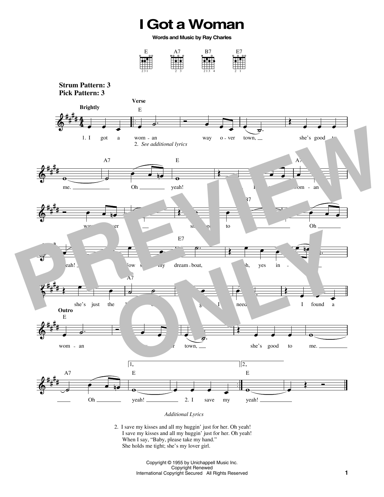 Elvis Presley I Got A Woman sheet music notes and chords. Download Printable PDF.