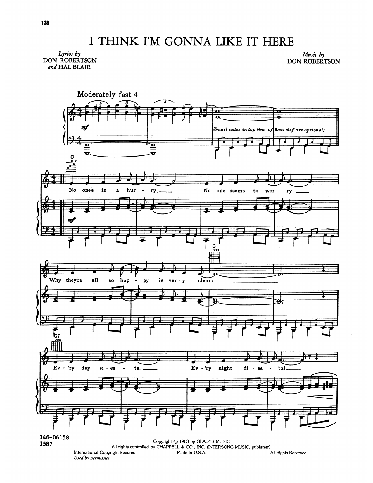 Learn to play Elvis Presley I Think I'm Gonna Like It Here sheet music for Piano, Vocal & Guitar Chords (Right-Hand Melody) in minutes. Price: 7.8900$ Elvis Presley I Think I'm Gonna Like It Here sheet music notes and chords arranged for Piano, Vocal & Guitar Chords (Right-Hand Melody)