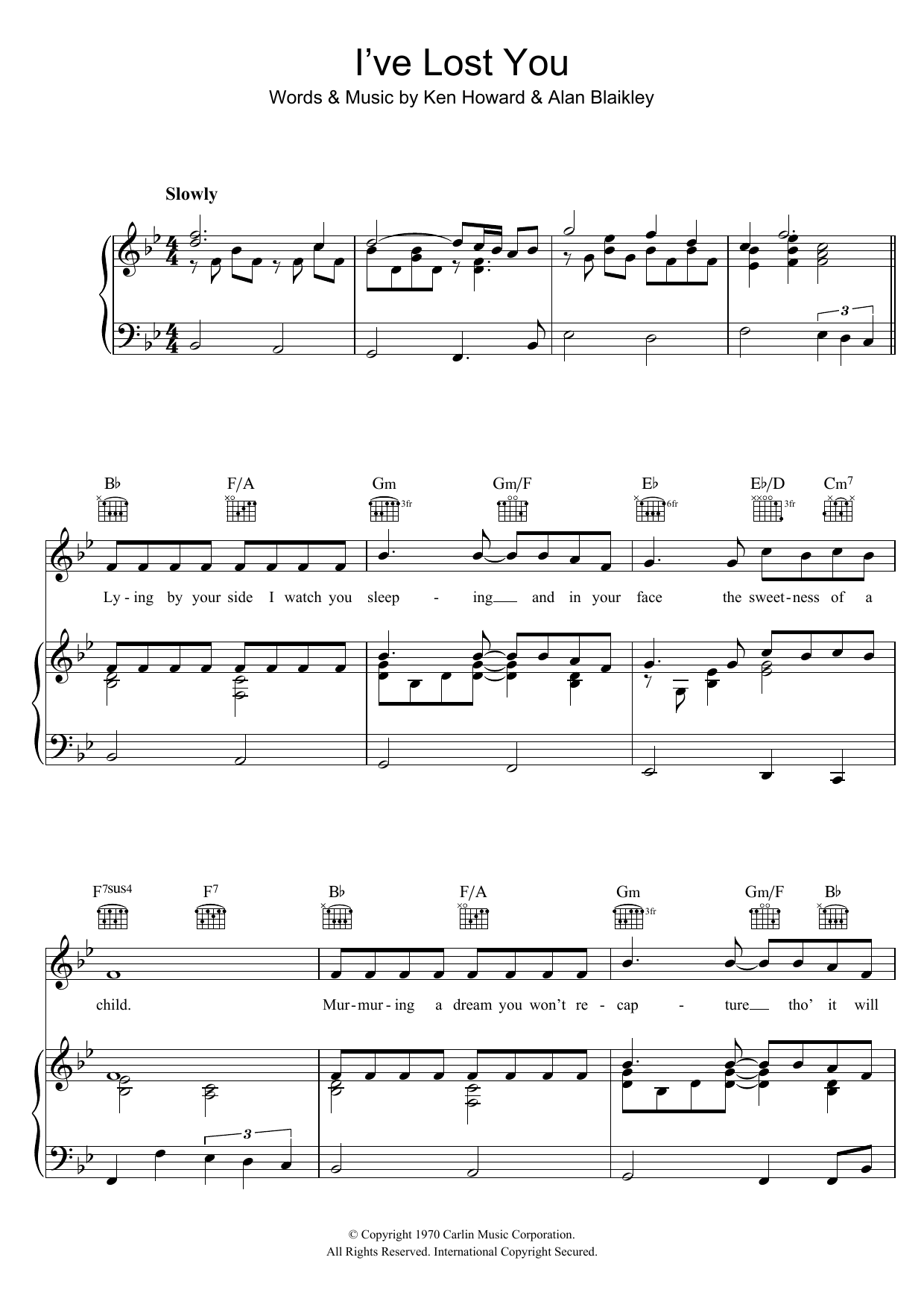 Learn to play Elvis Presley I've Lost You sheet music for Piano, Vocal & Guitar Chords in minutes. Price: 7.8900$ Elvis Presley I've Lost You sheet music notes and chords arranged for Piano, Vocal & Guitar Chords