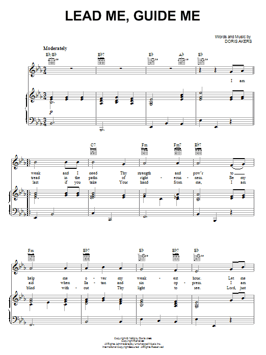 Elvis Presley Lead Me, Guide Me sheet music notes and chords. Download Printable PDF.