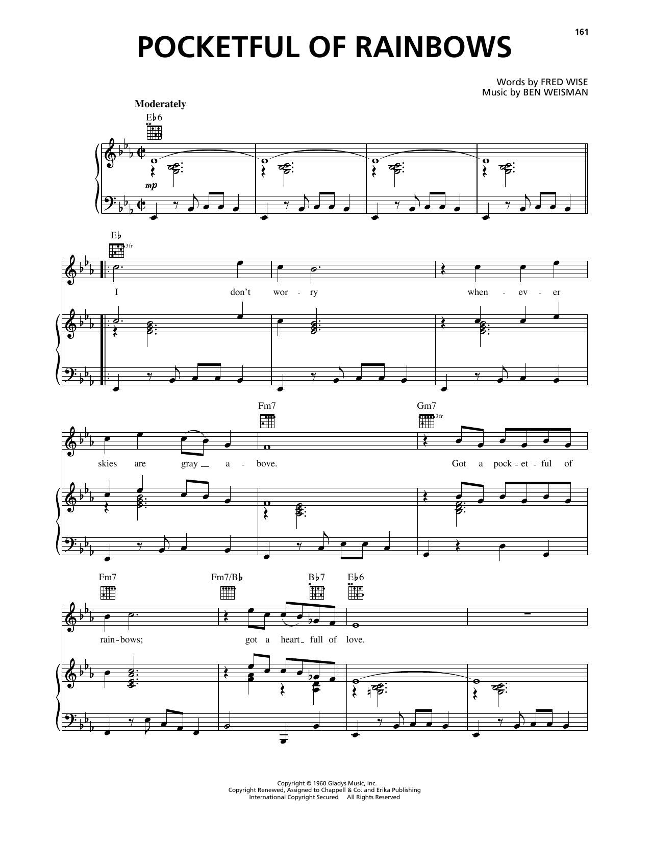Learn to play Elvis Presley Pocketful Of Rainbows sheet music for Piano, Vocal & Guitar Chords (Right-Hand Melody) in minutes. Price: 7.8900$ Elvis Presley Pocketful Of Rainbows sheet music notes and chords arranged for Piano, Vocal & Guitar Chords (Right-Hand Melody)