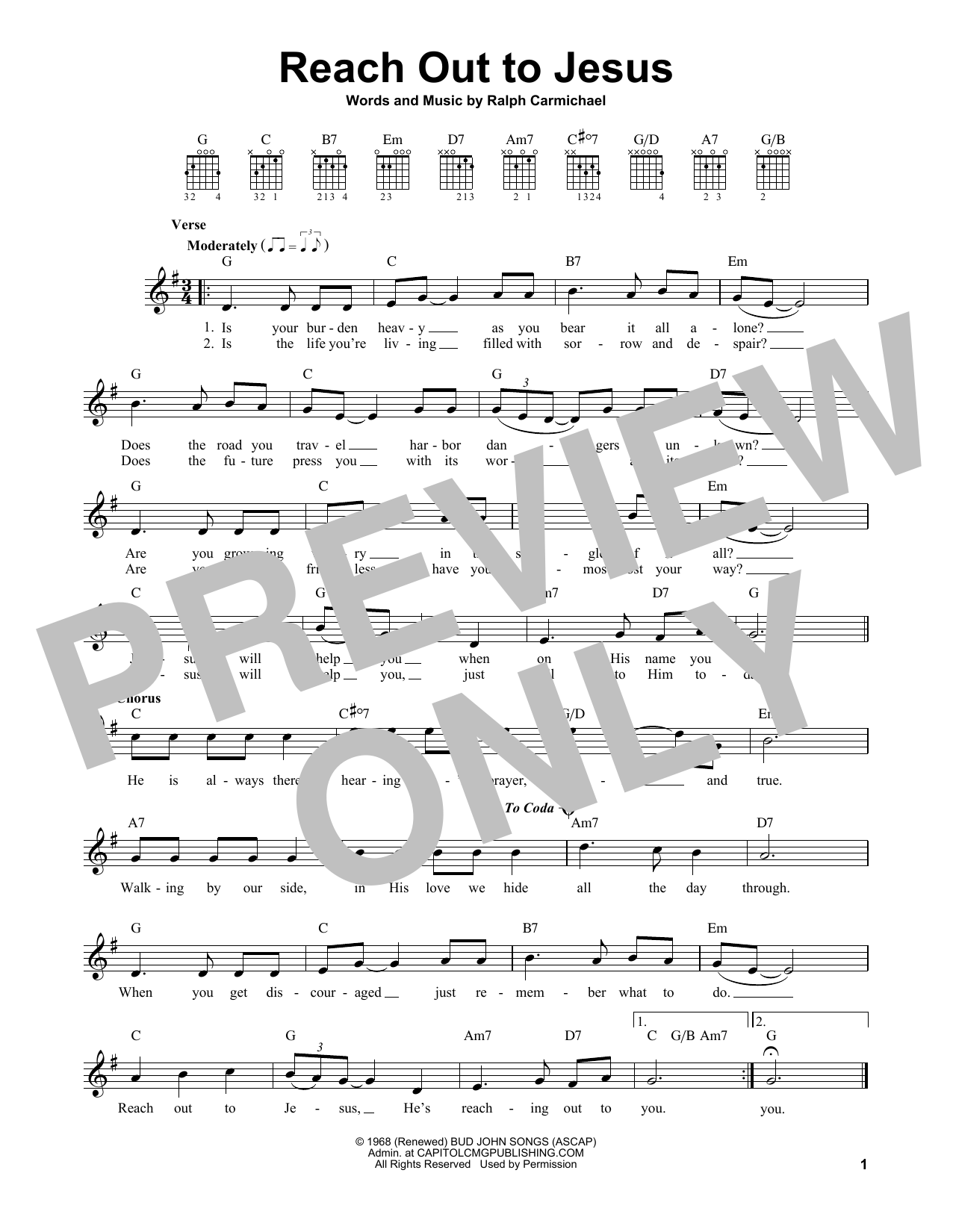 Elvis Presley Reach Out To Jesus sheet music notes and chords. Download Printable PDF.