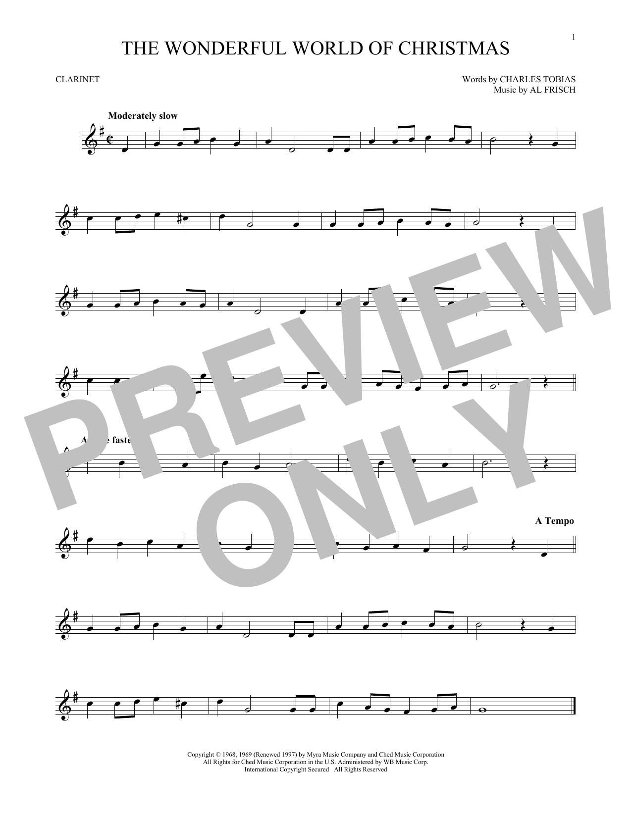 Elvis Presley The Wonderful World Of Christmas sheet music notes and chords. Download Printable PDF.