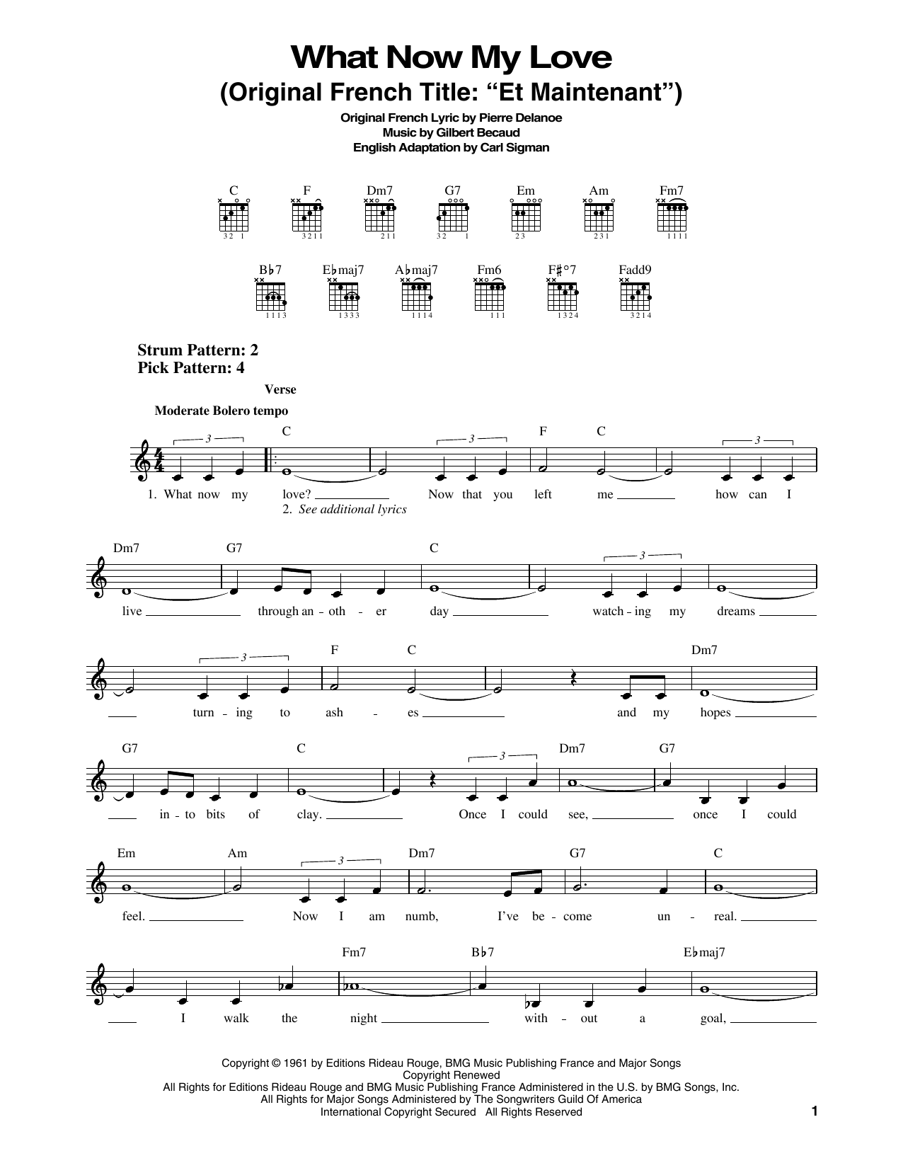 Elvis Presley What Now My Love sheet music notes and chords. Download Printable PDF.