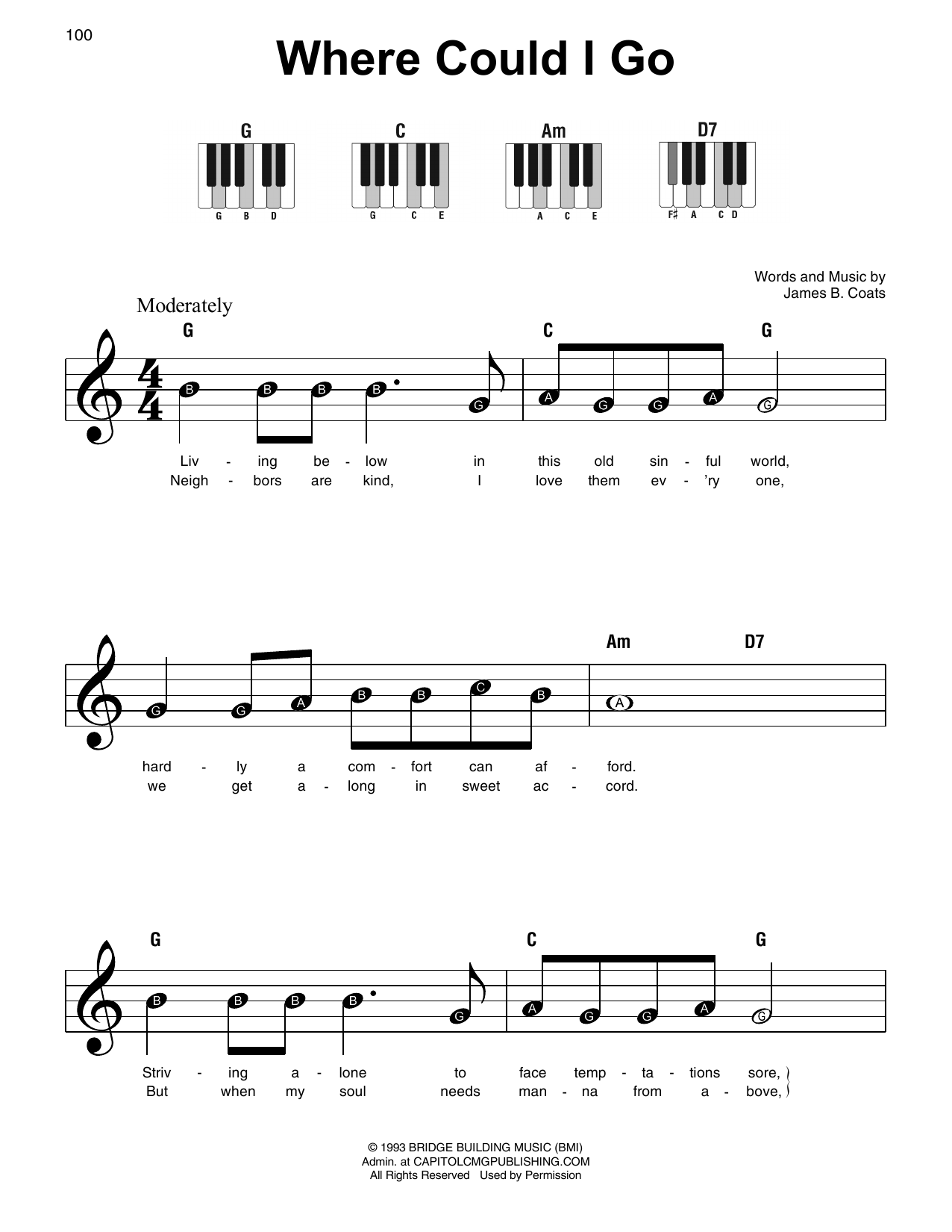 Elvis Presley Where Could I Go sheet music notes and chords. Download Printable PDF.