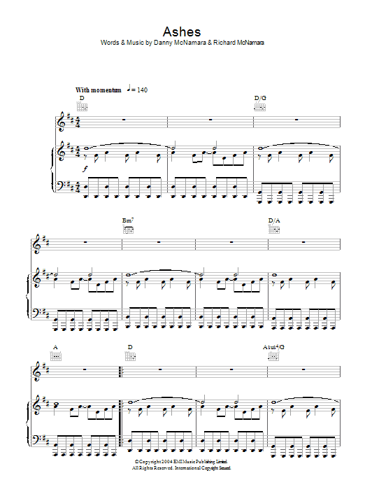 Learn to play Embrace Ashes sheet music for Piano, Vocal & Guitar Chords in minutes. Price: 7.8900$ Embrace Ashes sheet music notes and chords arranged for Piano, Vocal & Guitar Chords