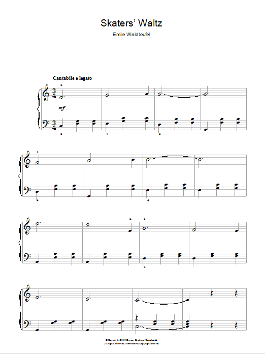 Emile Waldteufel The Skater's Waltz sheet music notes and chords. Download Printable PDF.