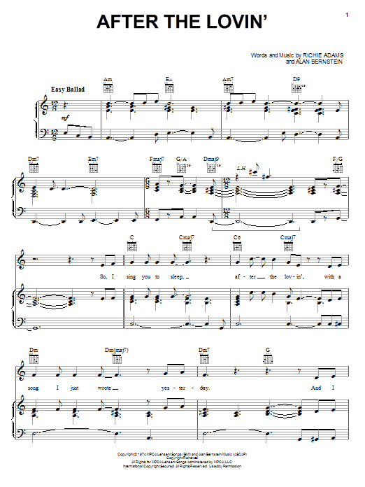 Engelbert Humperdinck After The Lovin' sheet music notes and chords. Download Printable PDF.