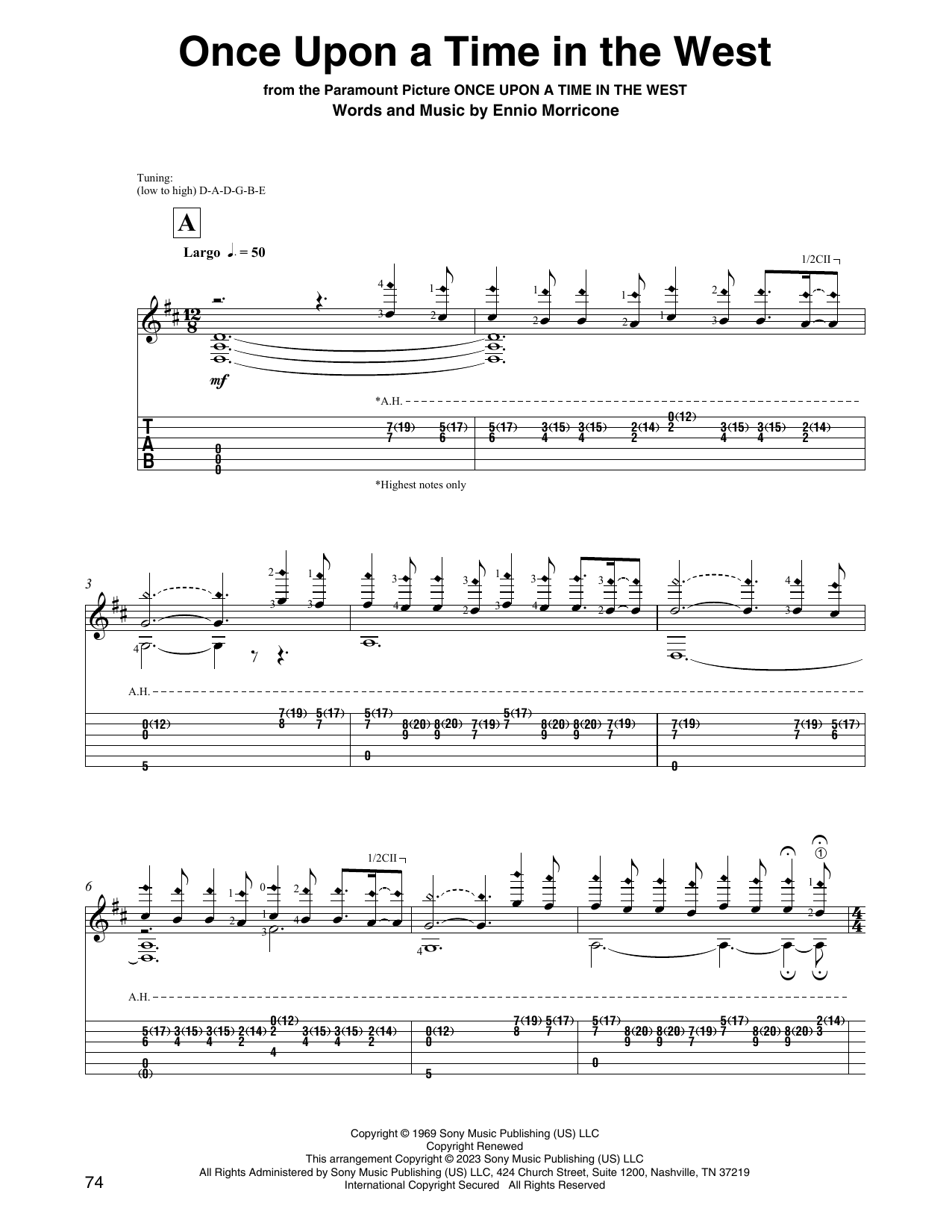 Ennio Morricone Once Upon A Time In The West (arr. David Jaggs) sheet music notes and chords. Download Printable PDF.