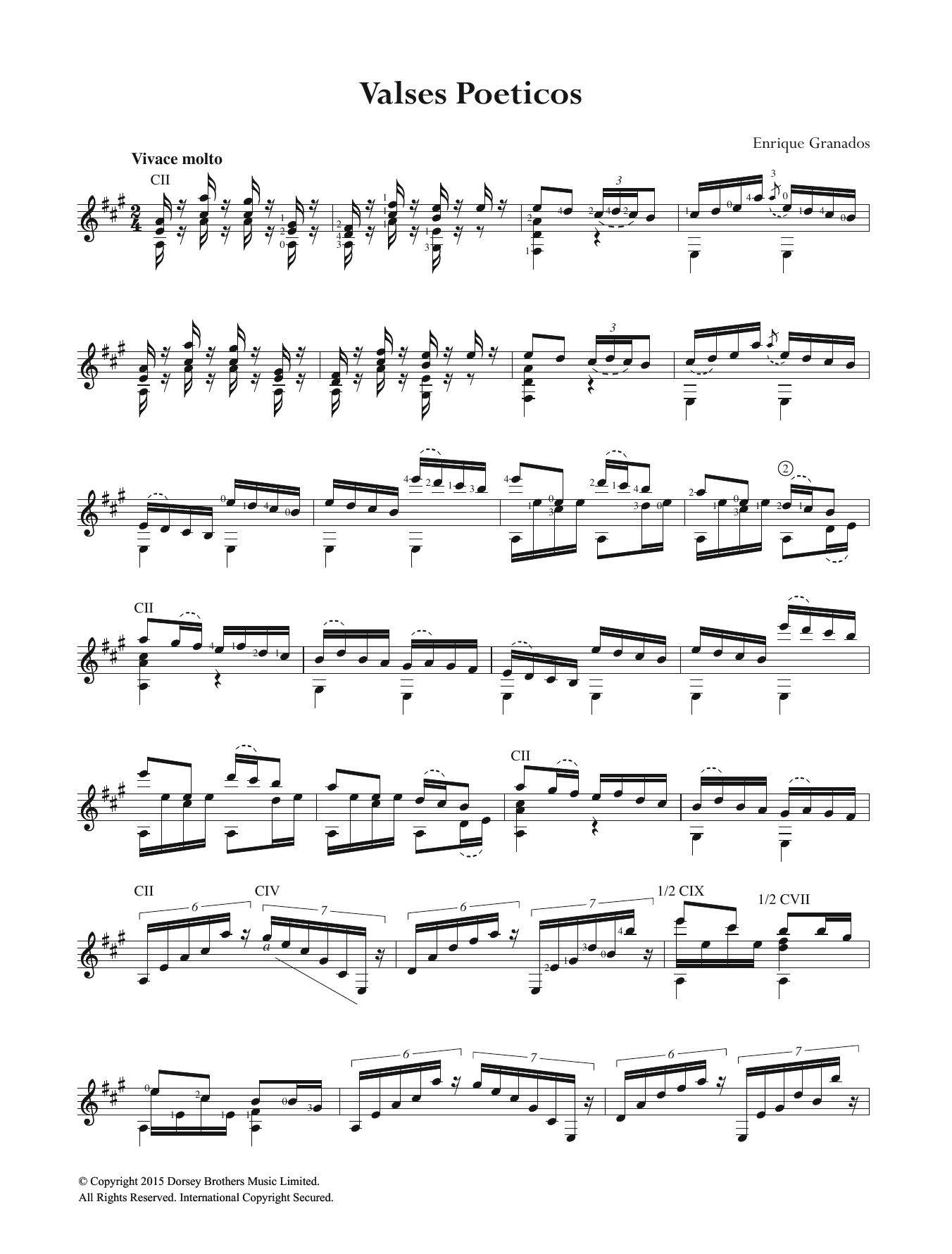 Enrique Granados Valses Poeticos sheet music notes and chords. Download Printable PDF.