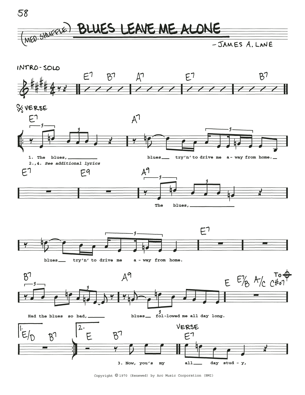 Eric Clapton Blues Leave Me Alone sheet music notes and chords arranged for Real Book – Melody, Lyrics & Chords