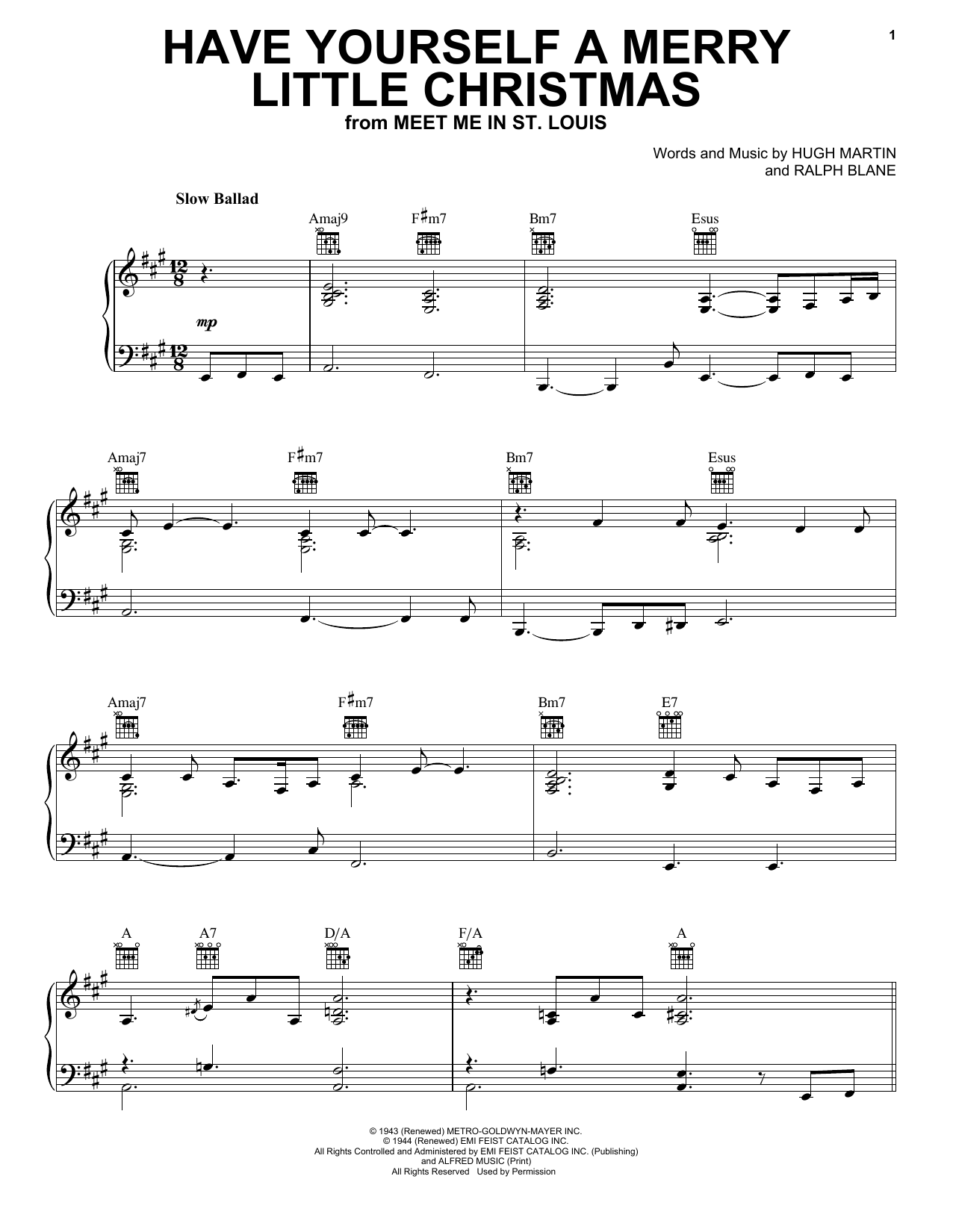 Eric Clapton Have Yourself A Merry Little Christmas sheet music notes and chords. Download Printable PDF.