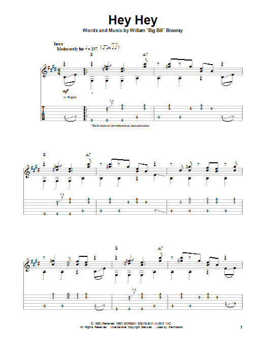 Eric Clapton Hey Hey sheet music notes and chords. Download Printable PDF.