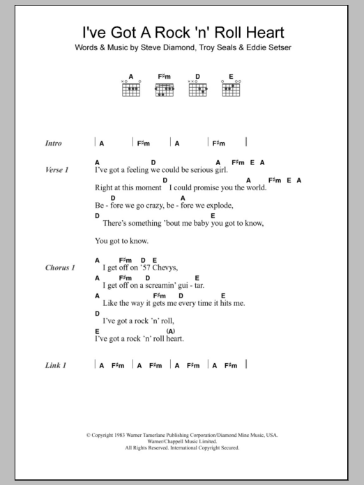 Learn to play Eric Clapton I've Got A Rock 'N' Roll Heart sheet music for Guitar Tab in minutes. Price: 7.8900$ Eric Clapton I've Got A Rock 'N' Roll Heart sheet music notes and chords arranged for Guitar Tab