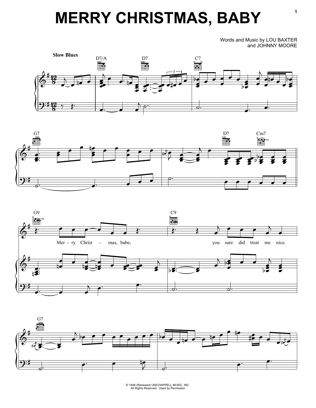 Eric Clapton Merry Christmas, Baby sheet music notes and chords. Download Printable PDF.