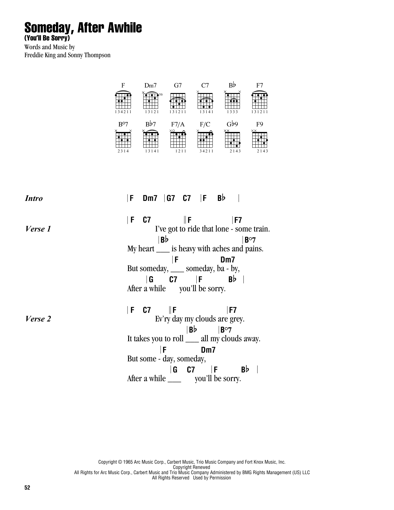 Eric Clapton Someday, After Awhile (You'll Be Sorry) sheet music notes and chords. Download Printable PDF.