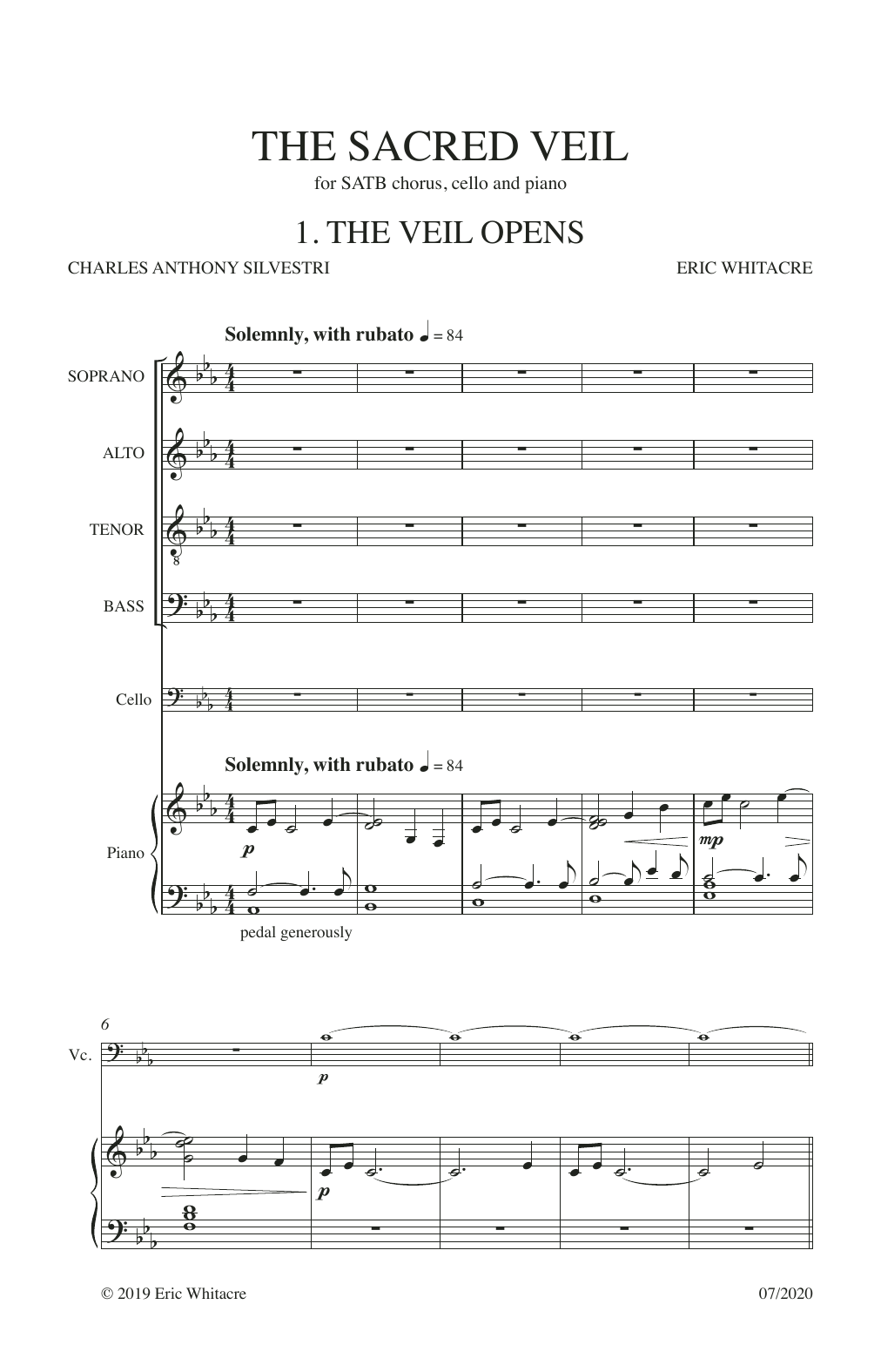 Learn to play Eric Whitacre The Sacred Veil (Collection) sheet music for SATB Choir in minutes. Price: 16.9900$ Eric Whitacre The Sacred Veil (Collection) sheet music notes and chords arranged for SATB Choir