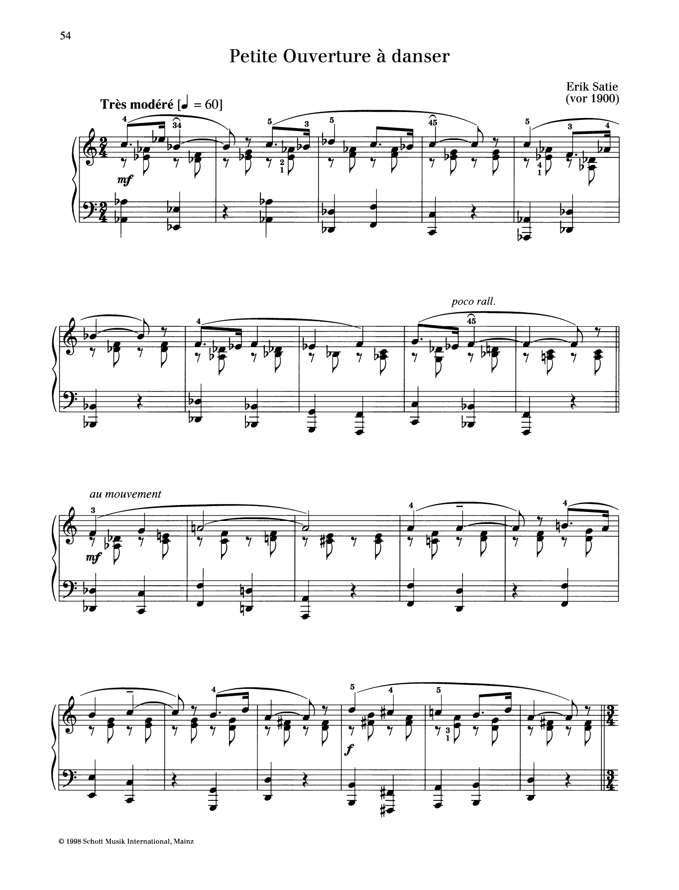 Learn to play Erik Satie Petite Ouverture a Danser sheet music for Piano Solo in minutes. Price: 6.9900$ Erik Satie Petite Ouverture a Danser sheet music notes and chords arranged for Piano Solo