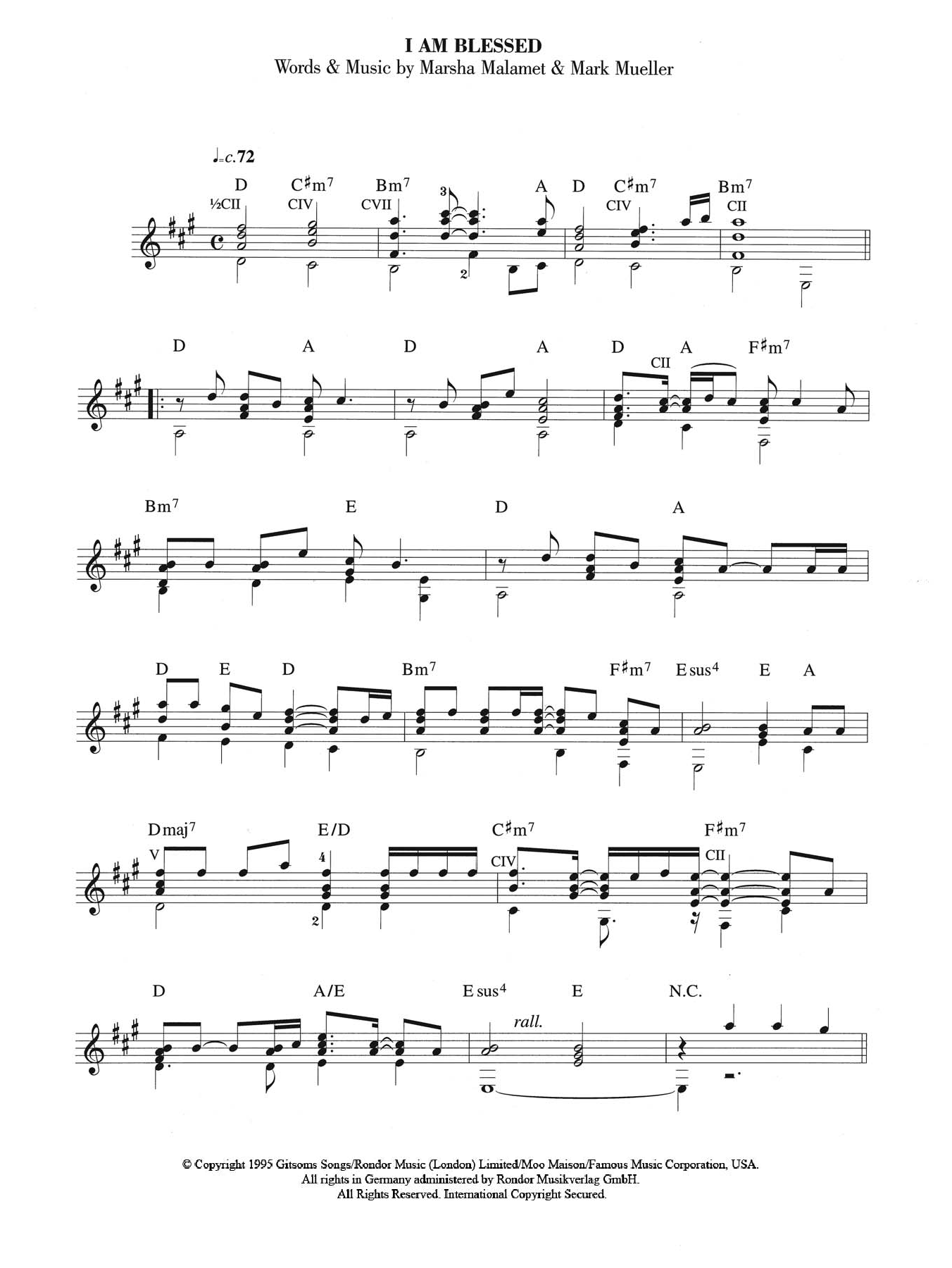 Eternal I Am Blessed sheet music notes and chords. Download Printable PDF.