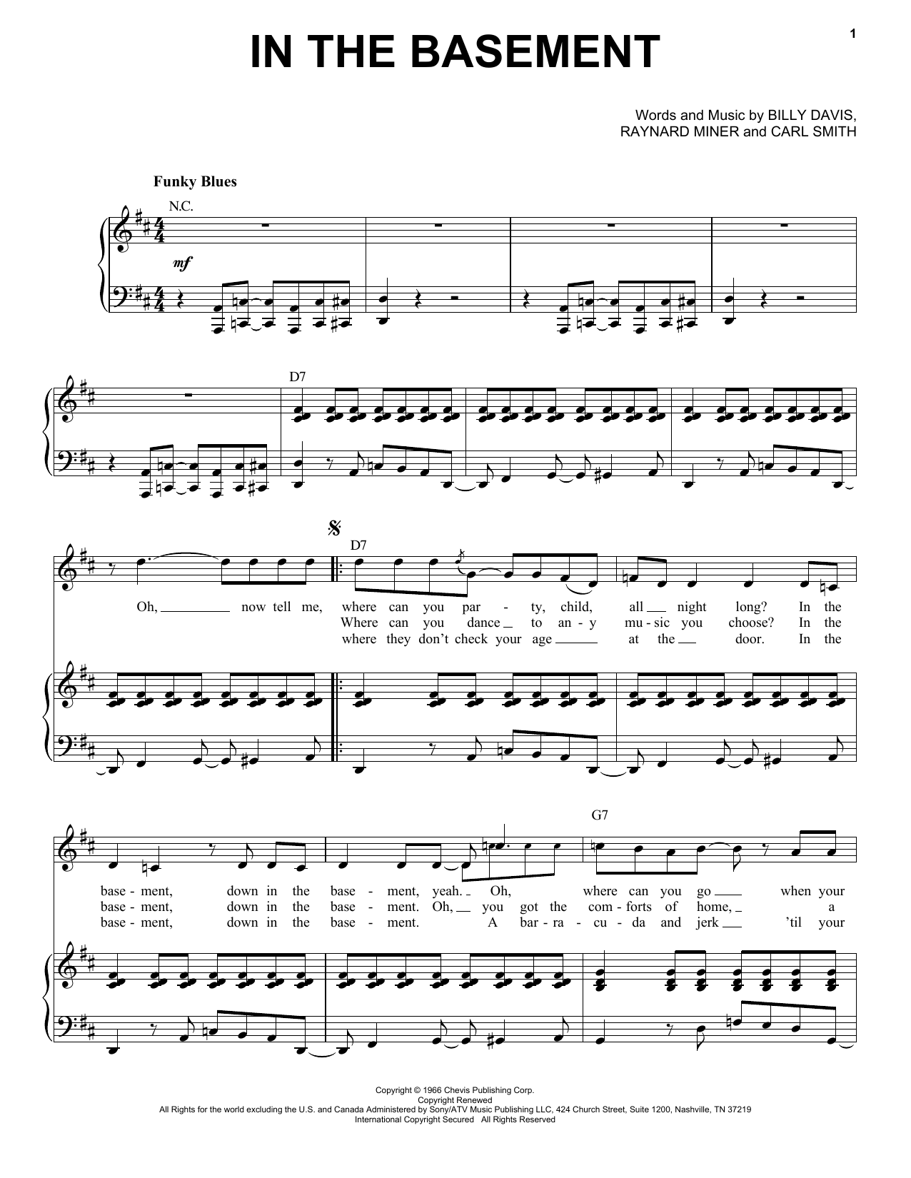 Etta James In The Basement sheet music notes and chords. Download Printable PDF.