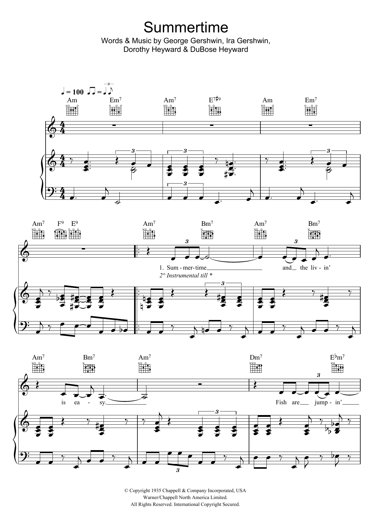 Eva Cassidy Summertime (from Porgy And Bess) sheet music notes and chords. Download Printable PDF.