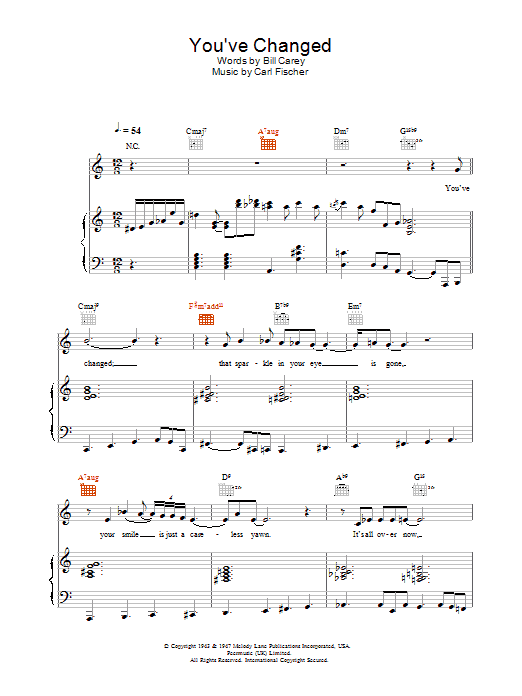 Learn to play Eva Cassidy You've Changed sheet music for Guitar Tab in minutes. Price: 7.8900$ Eva Cassidy You've Changed sheet music notes and chords arranged for Guitar Tab
