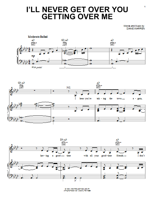 Learn to play Expose I'll Never Get Over You Getting Over Me sheet music for Piano, Vocal & Guitar Chords (Right-Hand Melody) in minutes. Price: 7.8900$ Expose I'll Never Get Over You Getting Over Me sheet music notes and chords arranged for Piano, Vocal & Guitar Chords (Right-Hand Melody)