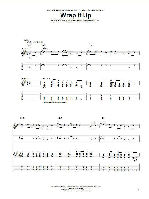 Learn to play Fabulous Thunderbirds Wrap It Up sheet music for Guitar Tab in minutes. Price: 7.8900$ Fabulous Thunderbirds Wrap It Up sheet music notes and chords arranged for Guitar Tab