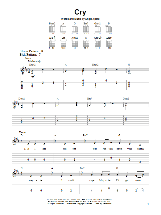 Faith Hill Cry sheet music notes and chords. Download Printable PDF.