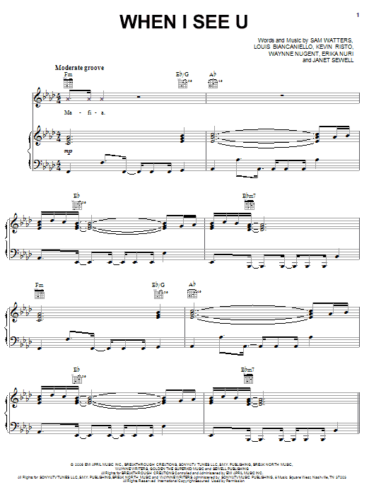 Fantasia When I See U sheet music notes and chords. Download Printable PDF.